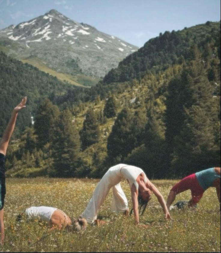 práctica en un prado de montaña